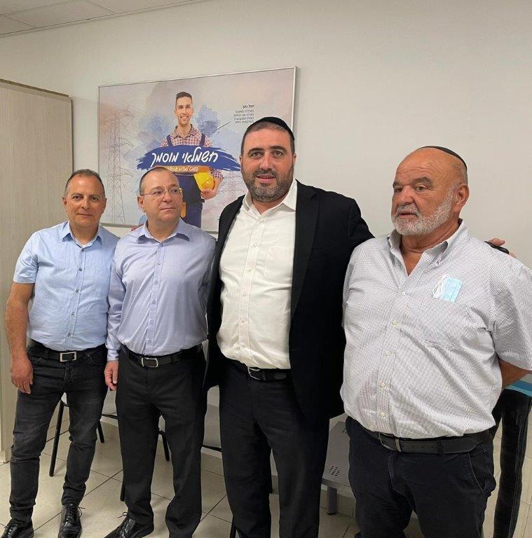 מימין: דן סיידה, ח״כ משה ארבל, רוני דיוה ואשר בלעיש