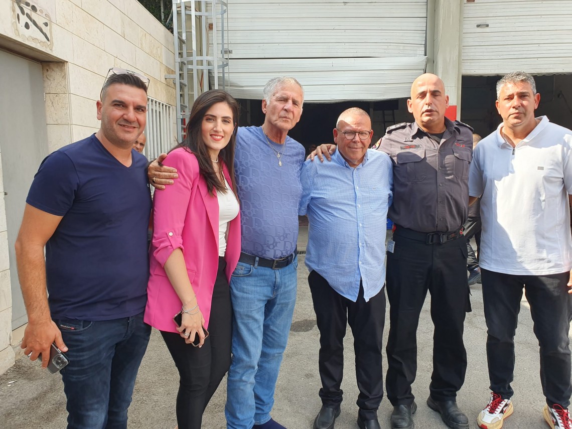 ביקור יו"ר ההסתדרות בתחנת כיבוי אש גבעת מרדכי בירושלים