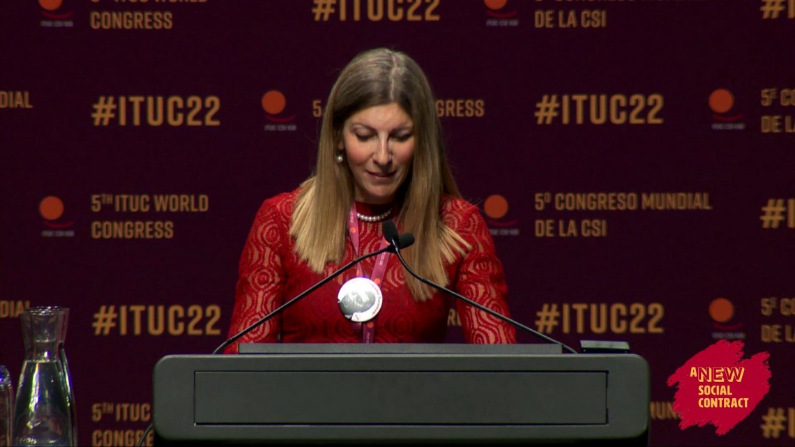 המזכירה הבינלאומית של ההסתדרות אביטל שפירא